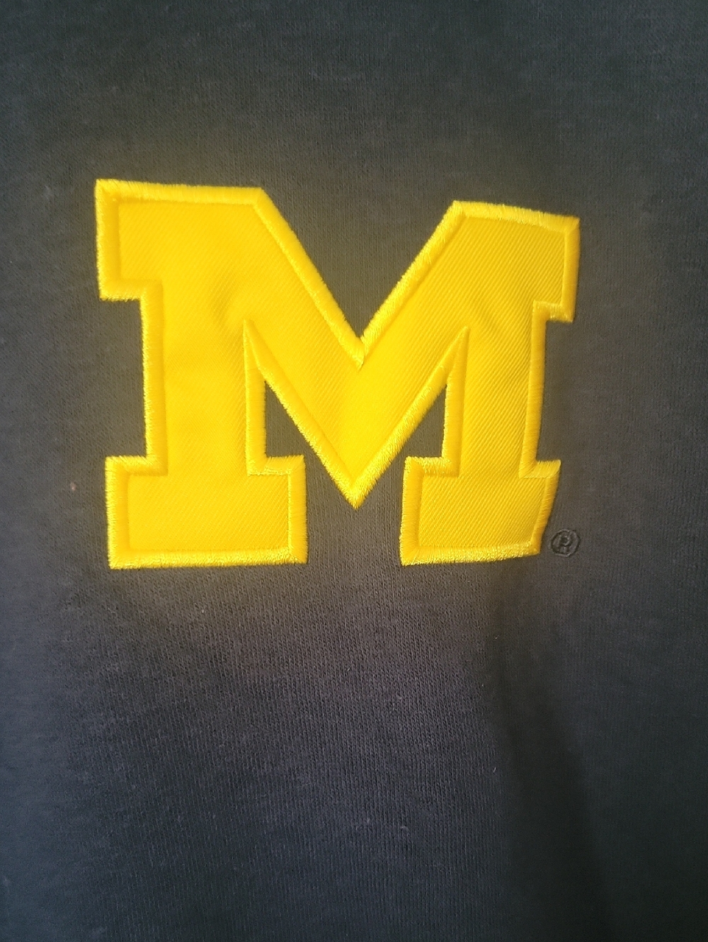 Michigan Wolverines Navy 1/4 Zip Sweatshirt - Picture 3 of 4